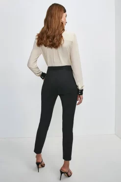 Buy 🥰 Karen Millen Essential Techno Woven Trouser 🧨 -Occasionwear Popular Store akk00162 black xl 2