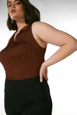 Budget 🔥 Karen Millen Plus Size Essential Techno Cotton Crop Trouser ❤️ -Occasionwear Popular Store akk00677 black xl 3