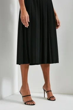 Top 10 🤩 Karen Millen Structured Crepe Forever Pleat Belted Midi 👗 Dress ✨ -Occasionwear Popular Store akk00744 black xl 3