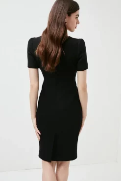 New ๐งจ Karen Millen Tailored Short Sleeve Utility Pencil Midi ๐ Dress โ 18 New ๐งจ Karen Millen Tailored Short Sleeve Utility Pencil Midi ๐ Dress โ -Occasionwear Popular Store akk00933 black xl 6