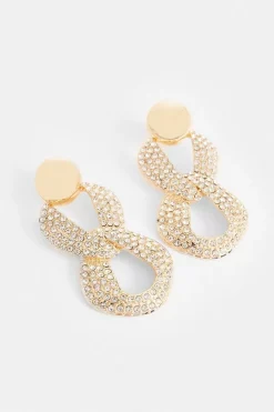 Promo 🔔 Karen Millen Diamante Statement Drop Earrings ❤️ -Occasionwear Popular Store akk01549 gold xl 3