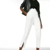 Top 10 🥰 Karen Millen Petite High Waist Band Detail Trouser - ivory 🥰 -Occasionwear Popular Store akk02964 ivory xl