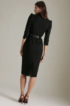 Coupon ⭐ Karen Millen Petite Forever Midi 👗 Dress 🔥 -Occasionwear Popular Store akk02965 black xl 2