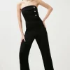 Hot Sale 🎉 Karen Millen Compact Stretch Viscose Bandeau Jumpsuit 🎉 1 Hot Sale 🎉 Karen Millen Compact Stretch Viscose Bandeau Jumpsuit 🎉 -Occasionwear Popular Store akk03545 black xl