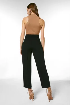 Outlet 🌟 Karen Millen Essential Tailored Slim Leg Trousers 🤩 -Occasionwear Popular Store akk03909 black xl 2