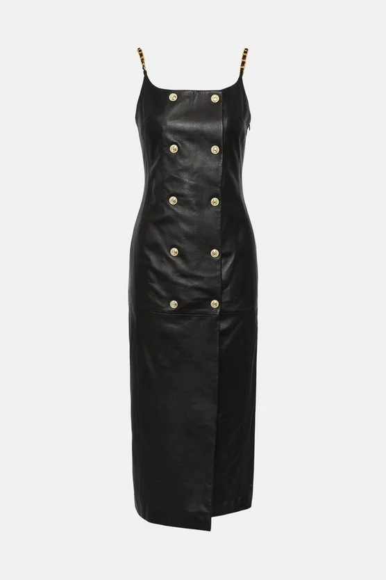Wholesale โญ Karen Millen Leather Chain Strap Tux Pencil Midi ๐ Dress ๐ 4 Wholesale โญ Karen Millen Leather Chain Strap Tux Pencil Midi ๐ Dress ๐ - Image 2
