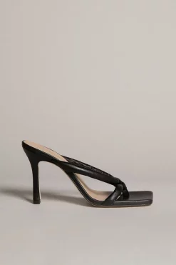 Wholesale 👍 Karen Millen Tubular Strap Leather 🩴 Sandal ⭐ -Occasionwear Popular Store akk03966 black xl 3