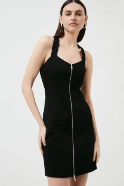 Best reviews of 🛒 Karen Millen Italian Structured Jersey Strap Detail Mini 👗 Dress 🔔