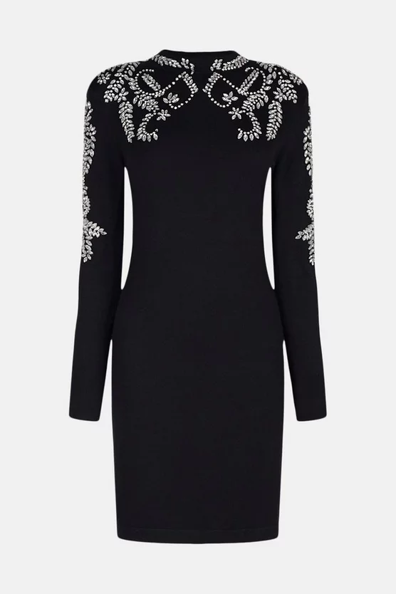 Flash Sale ๐ Karen Millen Viscose Blend Embellished Knit Mini ๐ Dress ๐ 6 Flash Sale ๐ Karen Millen Viscose Blend Embellished Knit Mini ๐ Dress ๐ - Image 4
