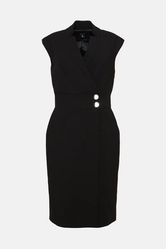 Cheap ๐ฅ Karen Millen Collar Wrap Popper Midi ๐ Dress ๐ 6 Cheap ๐ฅ Karen Millen Collar Wrap Popper Midi ๐ Dress ๐ - Image 4