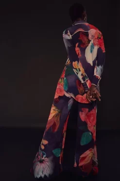 Best reviews of 🥰 Karen Millen Apotheosis Drama Palazzo Woven Trouser - floral 🔔 -Occasionwear Popular Store akk05151 floral xl 2