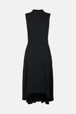Top 10 ❤️ Karen Millen Petite Soft Tailored High Low Midi 👗 Dress ⌛ -Occasionwear Popular Store akk05602 black xl 3
