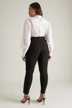 Wholesale 🥰 Karen Millen Lydia Millen Plus Size Bi Stretch Button Jodhpur - black 😉 -Occasionwear Popular Store akk05608 black xl 2