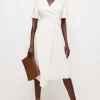Promo ๐ Karen Millen Soft Tailored Pleat Panelled Wrap Midi ๐ Dress ๐ฅฐ 1 Promo ๐ Karen Millen Soft Tailored Pleat Panelled Wrap Midi ๐ Dress ๐ฅฐ -Occasionwear Popular Store akk05994 ivory xl