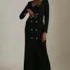 New โ๏ธ Karen Millen Compact Viscose Tux Sleeved Belted Maxi ๐ Dress โค๏ธ 1 New โ๏ธ Karen Millen Compact Viscose Tux Sleeved Belted Maxi ๐ Dress โค๏ธ -Occasionwear Popular Store akk06109 black xl