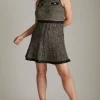 Buy 🤩 Karen Millen Plus size Tweed Knit Chain Detail Skater 👗 Dress - black 😉 -Occasionwear Popular Store akk06417 black xl