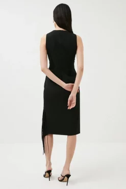 Top 10 ๐ Karen Millen Tailored Fringe Detail Pencil Midi ๐ Dress - black ๐ 10 Top 10 ๐ Karen Millen Tailored Fringe Detail Pencil Midi ๐ Dress - black ๐ -Occasionwear Popular Store akk06700 black xl 2