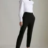 Best Sale 😍 Karen Millen Flexi Fit Bi Stretch Slim Trousers ✔️ -Occasionwear Popular Store akk06740 black xl