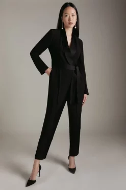 Wholesale 🎁 Karen Millen Tuxedo Wrap Jumpsuit 👍