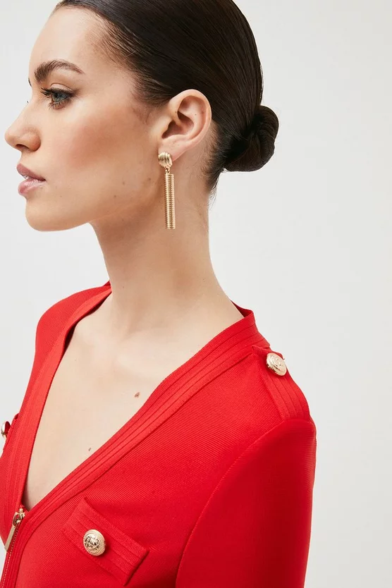 Outlet ๐ Karen Millen Petite Bandage Knit ๐ Dress In Recycled Yarn - red ๐ฅฐ 4 Outlet ๐ Karen Millen Petite Bandage Knit ๐ Dress In Recycled Yarn - red ๐ฅฐ - Image 2