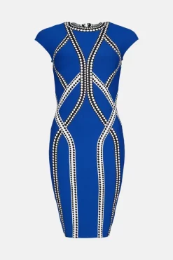 Cheap ๐ Karen Millen Contoured Jacquard Bandage Knit Bodycon ๐ Dress - cobalt ๐ฅ 10 Cheap ๐ Karen Millen Contoured Jacquard Bandage Knit Bodycon ๐ Dress - cobalt ๐ฅ -Occasionwear Popular Store akk07013 cobalt xl 3