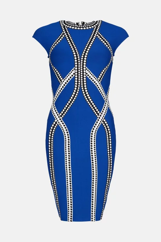 Cheap ๐ Karen Millen Contoured Jacquard Bandage Knit Bodycon ๐ Dress - cobalt ๐ฅ 6 Cheap ๐ Karen Millen Contoured Jacquard Bandage Knit Bodycon ๐ Dress - cobalt ๐ฅ - Image 4