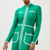 Discount 🧨 Karen Millen Bandage Knit Contrast Trim Zipped Aline 👗 Dress 🔥 -Occasionwear Popular Store akk07019 green xl