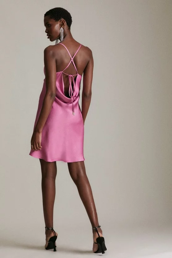 Best Sale ๐ Karen Millen Satin Cowl Neck Woven Mini Slip ๐ Dress - purple ๐ฏ 4 Best Sale ๐ Karen Millen Satin Cowl Neck Woven Mini Slip ๐ Dress - purple ๐ฏ - Image 2