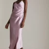 Best Pirce 🥰 Karen Millen Satin Ruched Side Midaxi Slip 👗 Dress - mauve ⭐ 2 Best Pirce 🥰 Karen Millen Satin Ruched Side Midaxi Slip 👗 Dress - mauve ⭐ -Occasionwear Popular Store akk07032 mauve xl