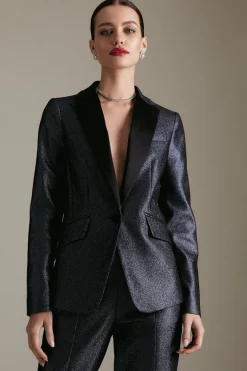 Budget โจ Karen Millen Petite Stretch Metallic Jacquard Jacket ๐ฅ