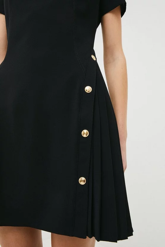 Hot Sale โญ Karen Millen Tailored Military Pleated Panel Short Mini ๐ Dress ๐ 4 Hot Sale โญ Karen Millen Tailored Military Pleated Panel Short Mini ๐ Dress ๐ - Image 2