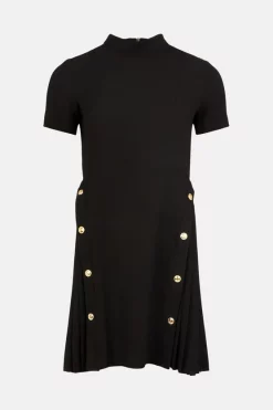 Hot Sale โญ Karen Millen Tailored Military Pleated Panel Short Mini ๐ Dress ๐ 10 Hot Sale โญ Karen Millen Tailored Military Pleated Panel Short Mini ๐ Dress ๐ -Occasionwear Popular Store akk07180 black xl 3