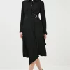 Hot Sale 👏 Karen Millen Soft Tailored Midi Long Sleeve 👕 Shirt 👗 Dress - black ⌛ 2 Hot Sale 👏 Karen Millen Soft Tailored Midi Long Sleeve 👕 Shirt 👗 Dress - black ⌛ -Occasionwear Popular Store akk07375 black xl