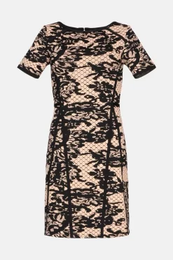 New 😀 Karen Millen Lace Jacquard Bandage Knit 👗 Dress 😀 -Occasionwear Popular Store akk07549 blush xl 3