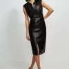 Cheapest 🎁 Karen Millen Leather Snaffle Trim Pocket Midi 👗 Dress 👍 2 Cheapest 🎁 Karen Millen Leather Snaffle Trim Pocket Midi 👗 Dress 👍 -Occasionwear Popular Store akk93645 black xl