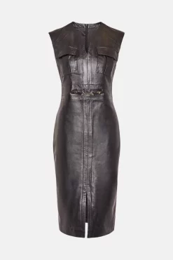 Cheapest π Karen Millen Leather Snaffle Trim Pocket Midi π Dress π 10 Cheapest π Karen Millen Leather Snaffle Trim Pocket Midi π Dress π -Occasionwear Popular Store akk93645 black xl 3