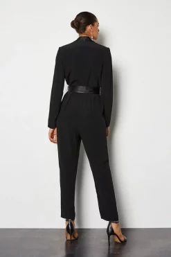 Brand new ✔️ Karen Millen Tuxedo Belted Wrap Jumpsuit ✔️ 13 Brand new ✔️ Karen Millen Tuxedo Belted Wrap Jumpsuit ✔️ -Occasionwear Popular Store akk94298 black xl 2