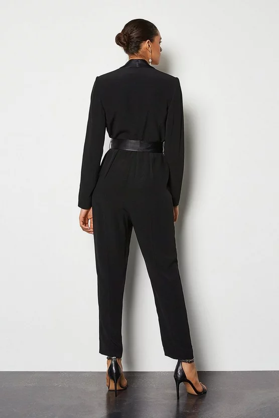 Brand new ✔️ Karen Millen Tuxedo Belted Wrap Jumpsuit ✔️ 5 Brand new ✔️ Karen Millen Tuxedo Belted Wrap Jumpsuit ✔️ - Image 3