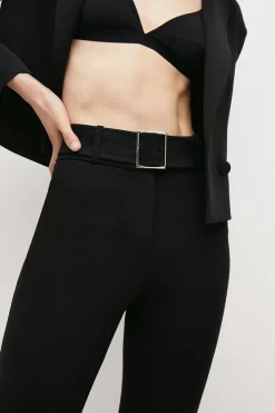Hot Sale 🔥 Karen Millen Ponte Belted High Waist Skinny Trousers - black 🤩 -Occasionwear Popular Store akk94305 black xl 2
