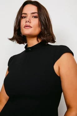 Wholesale 🛒 Karen Millen Plus Size Military Tailored Mini 👗 Dress ✨ -Occasionwear Popular Store akk94712 black xl 1