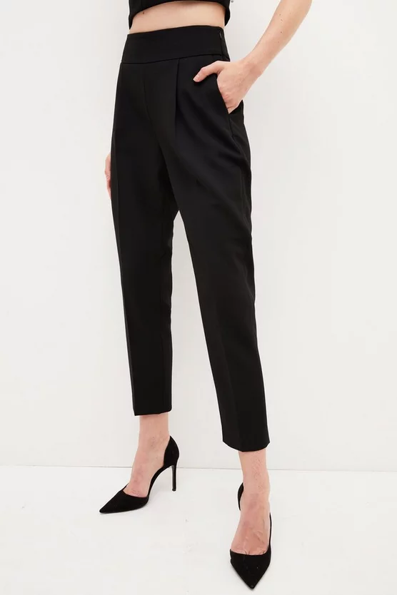 Hot Sale 🌟 Karen Millen Compact Stretch High Waist Tailored Trousers - black ⭐ 5 Hot Sale 🌟 Karen Millen Compact Stretch High Waist Tailored Trousers - black ⭐ - Image 4