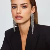Flash Sale 🛒 Karen Millen Diamante Statement Earrings - silver ⌛ -Occasionwear Popular Store akk95848 silver xl