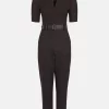 Best reviews of 🎁 Karen Millen Forever Belted Jumpsuit 🔔 -Occasionwear Popular Store akk96214 black xl 3