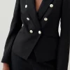 Top 10 ✨ Karen Millen Tailored Button Military Blazer 💯 -Occasionwear Popular Store akk98032 black xl