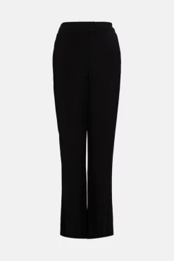 Deals ✔️ Karen Millen Viscose Satin Back Crepe Wide Leg Trousers 🛒 -Occasionwear Popular Store akk98116 black xl 3
