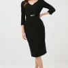 Promo 🌟 Karen Millen Forever Bar Belt Midi 👗 Dress 🔥