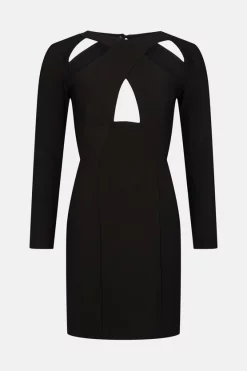 Flash Sale ✔️ Karen Millen Figure Form Stretch Woven Cut Out Mini - black ✨ -Occasionwear Popular Store bkk00022 black xl 3