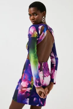 Buy 🌟 Karen Millen Floral Figure Form Stretch Woven Cut Out Mini 😀 9 Buy 🌟 Karen Millen Floral Figure Form Stretch Woven Cut Out Mini 😀 -Occasionwear Popular Store bkk00023 floral xl 2