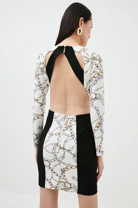 Buy ❤️ Karen Millen Petite Chain Figure Form Stretch Woven Mini ❤️ 5 Buy ❤️ Karen Millen Petite Chain Figure Form Stretch Woven Mini ❤️ - Image 3