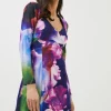 Cheapest 😉 Karen Millen Petite Floral Figure Form Stretch Woven Mini 🔔